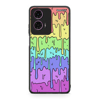 Thumbnail for Motorola G24 Melting Rainbow θήκη από τη Smartfits με σχέδιο στο πίσω μέρος και μαύρο περίβλημα | Smartphone case with colorful back and black bezels by Smartfits