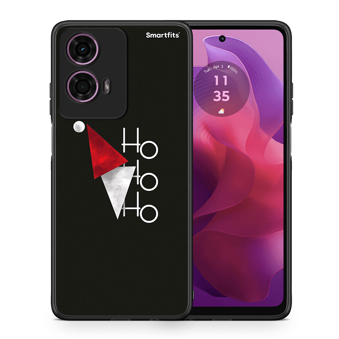 Θήκη Motorola G24 Minimal Christmas από τη Smartfits με σχέδιο στο πίσω μέρος και μαύρο περίβλημα | Motorola G24 Minimal Christmas case with colorful back and black bezels