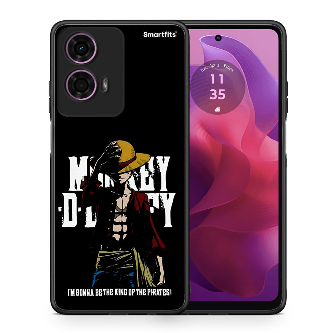 Θήκη Motorola G24 Pirate King από τη Smartfits με σχέδιο στο πίσω μέρος και μαύρο περίβλημα | Motorola G24 Pirate King case with colorful back and black bezels