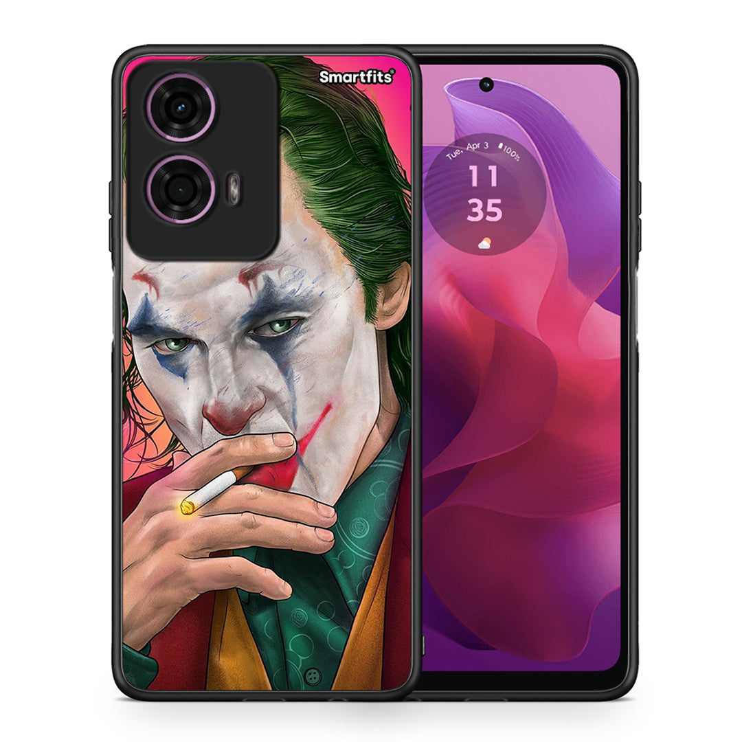 Θήκη Motorola G24 JokesOnU PopArt από τη Smartfits με σχέδιο στο πίσω μέρος και μαύρο περίβλημα | Motorola G24 JokesOnU PopArt case with colorful back and black bezels