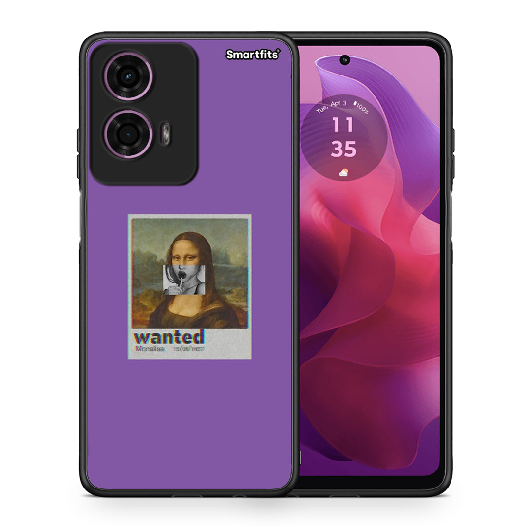 Θήκη Motorola G24 Monalisa Popart από τη Smartfits με σχέδιο στο πίσω μέρος και μαύρο περίβλημα | Motorola G24 Monalisa Popart case with colorful back and black bezels