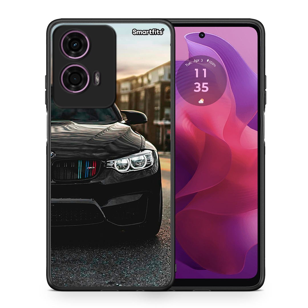 Θήκη Motorola G24 M3 Racing από τη Smartfits με σχέδιο στο πίσω μέρος και μαύρο περίβλημα | Motorola G24 M3 Racing case with colorful back and black bezels