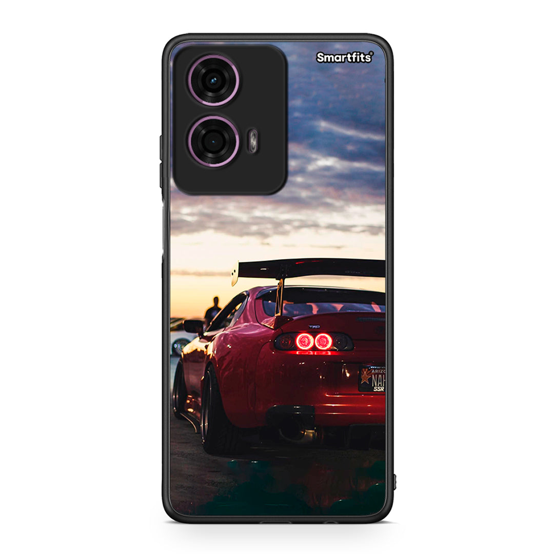 Motorola G24 Racing Supra θήκη από τη Smartfits με σχέδιο στο πίσω μέρος και μαύρο περίβλημα | Smartphone case with colorful back and black bezels by Smartfits