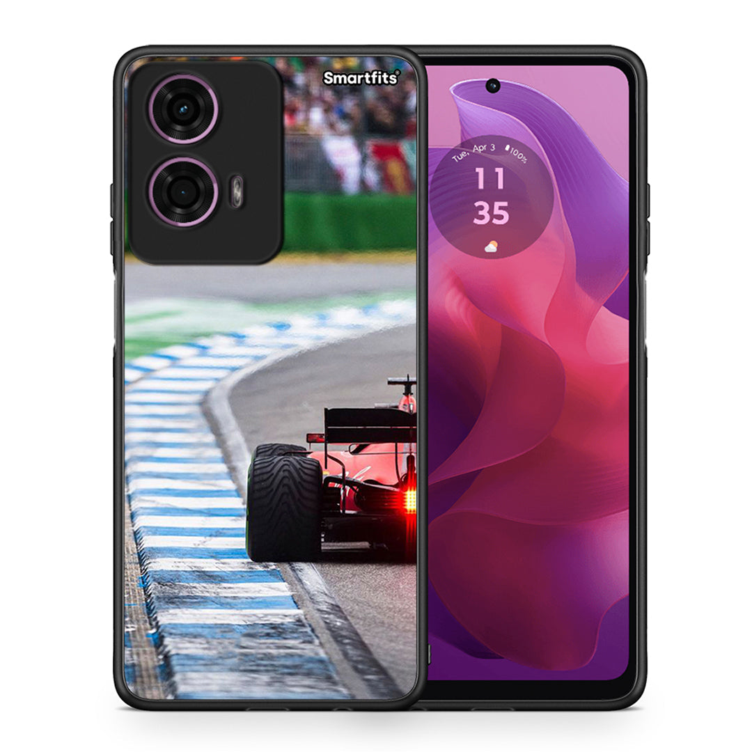 Θήκη Motorola G24 Racing Vibes από τη Smartfits με σχέδιο στο πίσω μέρος και μαύρο περίβλημα | Motorola G24 Racing Vibes case with colorful back and black bezels