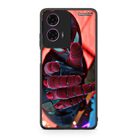 Thumbnail for Motorola G24 Spider Hand Θήκη από τη Smartfits με σχέδιο στο πίσω μέρος και μαύρο περίβλημα | Smartphone case with colorful back and black bezels by Smartfits