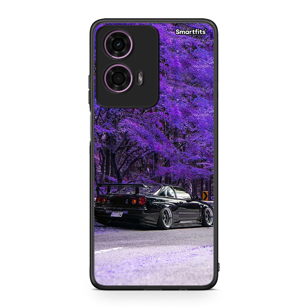 Motorola G24 Super Car Θήκη Αγίου Βαλεντίνου από τη Smartfits με σχέδιο στο πίσω μέρος και μαύρο περίβλημα | Smartphone case with colorful back and black bezels by Smartfits