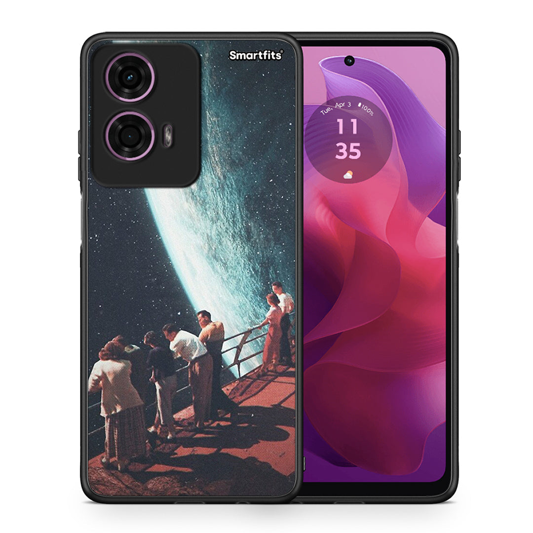 Θήκη Motorola G24 Surreal View από τη Smartfits με σχέδιο στο πίσω μέρος και μαύρο περίβλημα | Motorola G24 Surreal View case with colorful back and black bezels