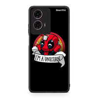 Thumbnail for Motorola G24 Unicorn Deadpool θήκη από τη Smartfits με σχέδιο στο πίσω μέρος και μαύρο περίβλημα | Smartphone case with colorful back and black bezels by Smartfits