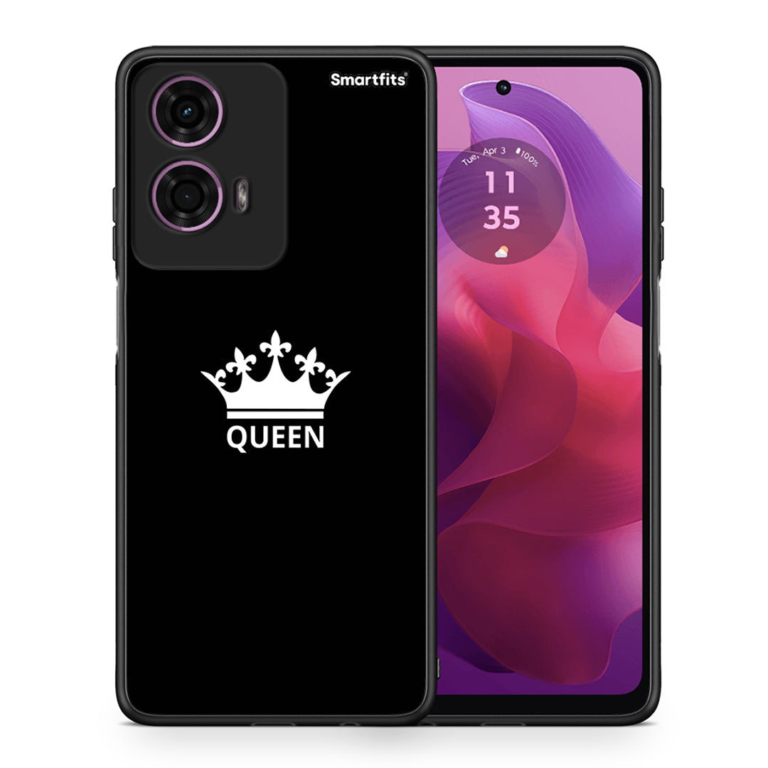 Θήκη Motorola G24 Queen Valentine από τη Smartfits με σχέδιο στο πίσω μέρος και μαύρο περίβλημα | Motorola G24 Queen Valentine case with colorful back and black bezels