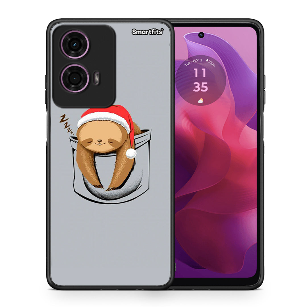 Θήκη Motorola G24 Xmas Zzzz από τη Smartfits με σχέδιο στο πίσω μέρος και μαύρο περίβλημα | Motorola G24 Xmas Zzzz case with colorful back and black bezels