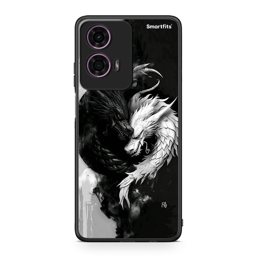 Motorola G24 Yin Yang Θήκη από τη Smartfits με σχέδιο στο πίσω μέρος και μαύρο περίβλημα | Smartphone case with colorful back and black bezels by Smartfits