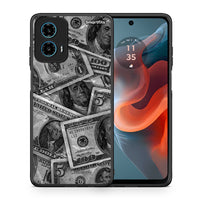 Thumbnail for Θήκη Motorola G34 5G Money Dollars από τη Smartfits με σχέδιο στο πίσω μέρος και μαύρο περίβλημα | Motorola G34 5G Money Dollars case with colorful back and black bezels