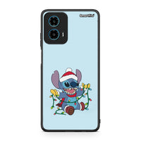 Thumbnail for Motorola G34 5G Santa Stich θήκη από τη Smartfits με σχέδιο στο πίσω μέρος και μαύρο περίβλημα | Smartphone case with colorful back and black bezels by Smartfits