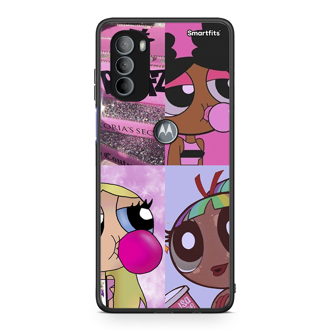 Motorola Moto G31 Bubble Girls Θήκη Αγίου Βαλεντίνου από τη Smartfits με σχέδιο στο πίσω μέρος και μαύρο περίβλημα | Smartphone case with colorful back and black bezels by Smartfits