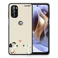 Thumbnail for Θήκη Motorola Moto G31 Dalmatians Love από τη Smartfits με σχέδιο στο πίσω μέρος και μαύρο περίβλημα | Motorola Moto G31 Dalmatians Love case with colorful back and black bezels