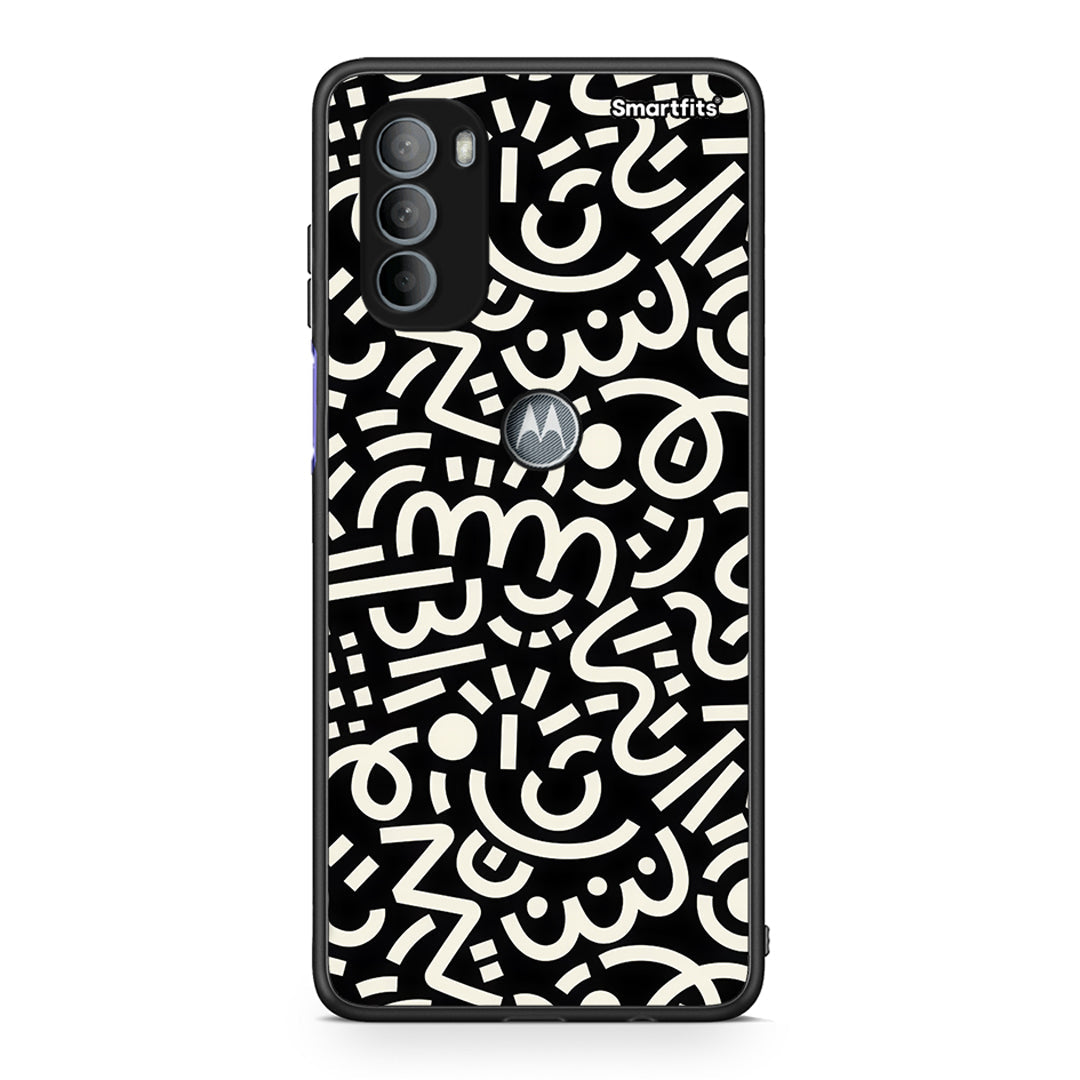 Motorola Moto G31 Doodle Art Θήκη από τη Smartfits με σχέδιο στο πίσω μέρος και μαύρο περίβλημα | Smartphone case with colorful back and black bezels by Smartfits
