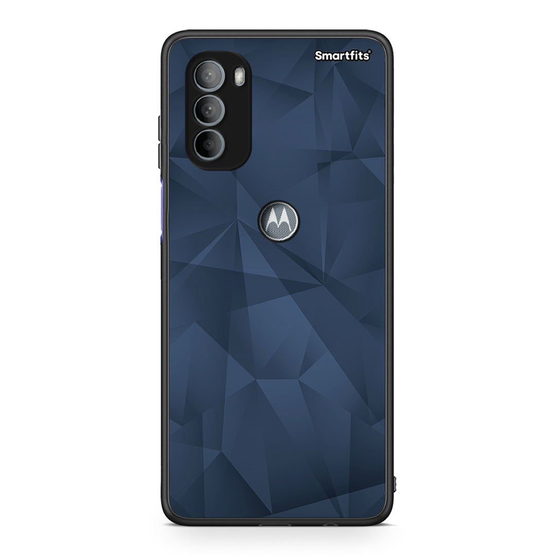 39 - Motorola Moto G31 Blue Abstract Geometric case, cover, bumper
