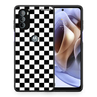 Thumbnail for Θήκη Motorola Moto G31 Squares Geometric από τη Smartfits με σχέδιο στο πίσω μέρος και μαύρο περίβλημα | Motorola Moto G31 Squares Geometric case with colorful back and black bezels