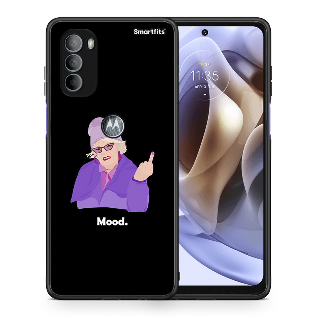 Θήκη Motorola Moto G31 Grandma Mood Black από τη Smartfits με σχέδιο στο πίσω μέρος και μαύρο περίβλημα | Motorola Moto G31 Grandma Mood Black case with colorful back and black bezels