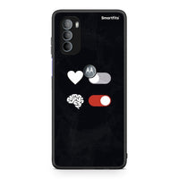 Thumbnail for Motorola Moto G31 Heart Vs Brain Θήκη Αγίου Βαλεντίνου από τη Smartfits με σχέδιο στο πίσω μέρος και μαύρο περίβλημα | Smartphone case with colorful back and black bezels by Smartfits