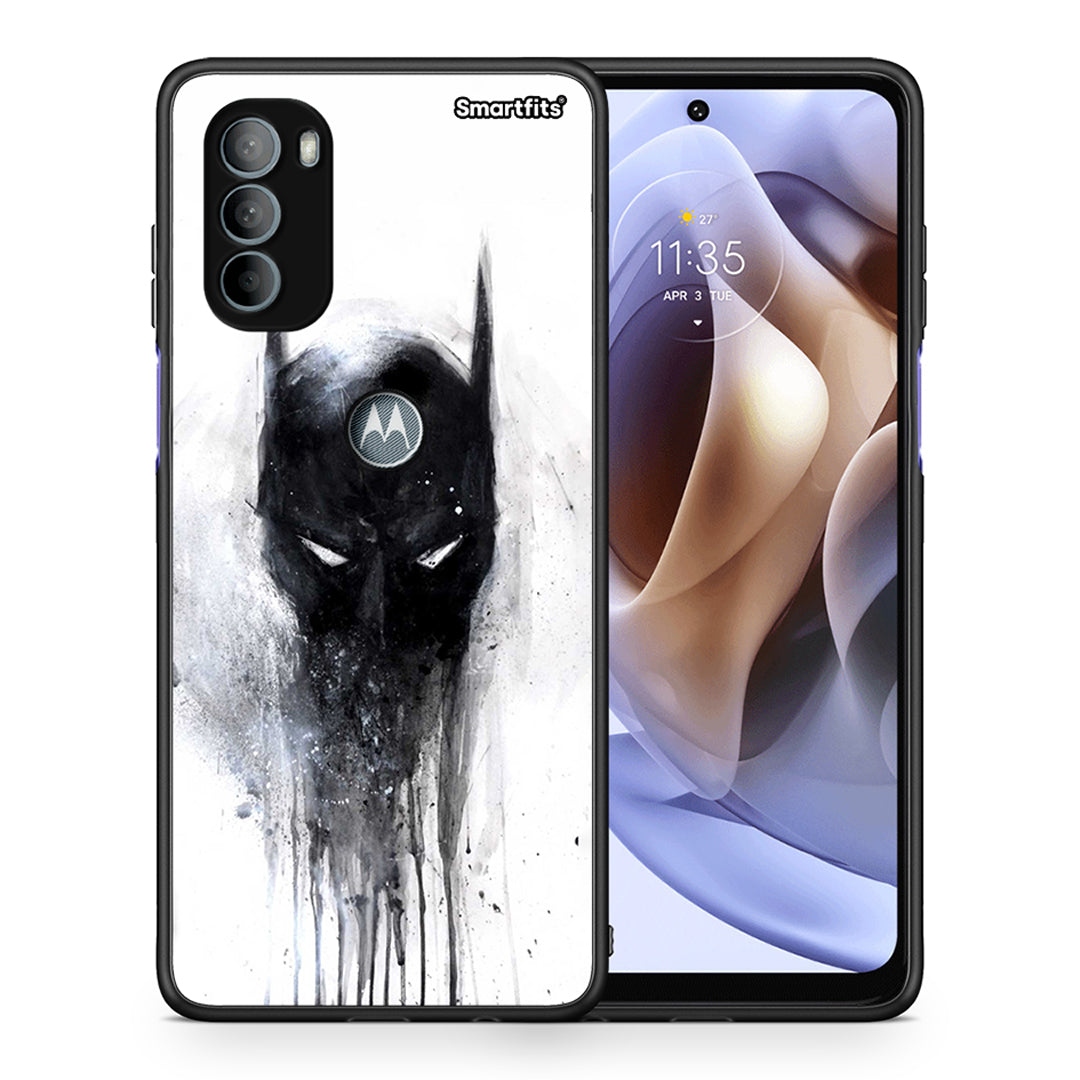 Θήκη Motorola Moto G31 Paint Bat Hero από τη Smartfits με σχέδιο στο πίσω μέρος και μαύρο περίβλημα | Motorola Moto G31 Paint Bat Hero case with colorful back and black bezels