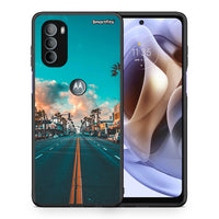Thumbnail for Θήκη Motorola Moto G31 City Landscape από τη Smartfits με σχέδιο στο πίσω μέρος και μαύρο περίβλημα | Motorola Moto G31 City Landscape case with colorful back and black bezels