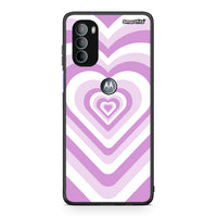 Thumbnail for Motorola Moto G31 Lilac Hearts θήκη από τη Smartfits με σχέδιο στο πίσω μέρος και μαύρο περίβλημα | Smartphone case with colorful back and black bezels by Smartfits