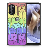 Thumbnail for Θήκη Motorola Moto G31 Melting Rainbow από τη Smartfits με σχέδιο στο πίσω μέρος και μαύρο περίβλημα | Motorola Moto G31 Melting Rainbow case with colorful back and black bezels