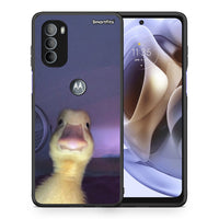 Thumbnail for Θήκη Motorola Moto G31 Meme Duck από τη Smartfits με σχέδιο στο πίσω μέρος και μαύρο περίβλημα | Motorola Moto G31 Meme Duck case with colorful back and black bezels