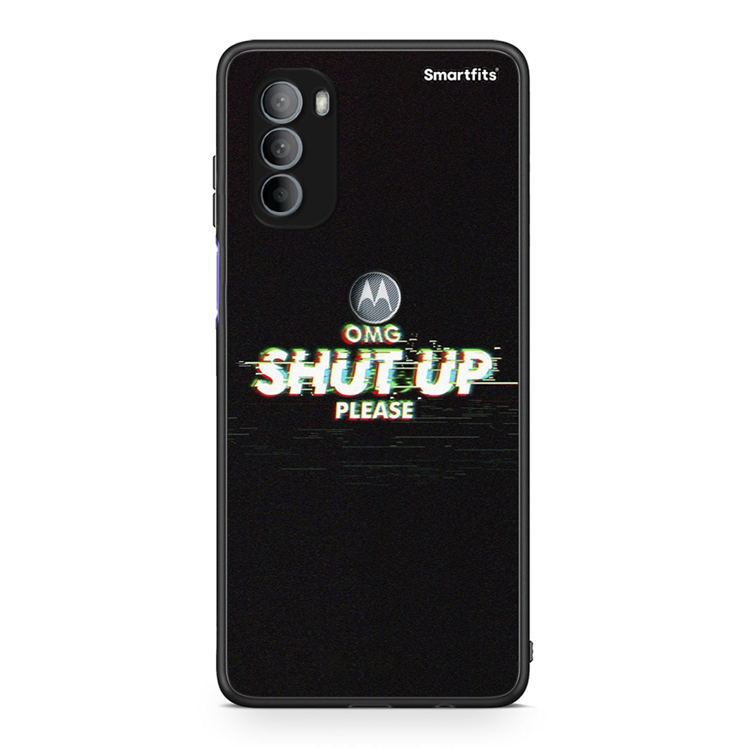 Motorola Moto G31 OMG ShutUp θήκη από τη Smartfits με σχέδιο στο πίσω μέρος και μαύρο περίβλημα | Smartphone case with colorful back and black bezels by Smartfits