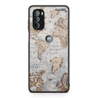 Thumbnail for Motorola Moto G31 World Map Θήκη από τη Smartfits με σχέδιο στο πίσω μέρος και μαύρο περίβλημα | Smartphone case with colorful back and black bezels by Smartfits