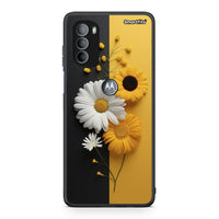 Thumbnail for Motorola Moto G31 Yellow Daisies θήκη από τη Smartfits με σχέδιο στο πίσω μέρος και μαύρο περίβλημα | Smartphone case with colorful back and black bezels by Smartfits