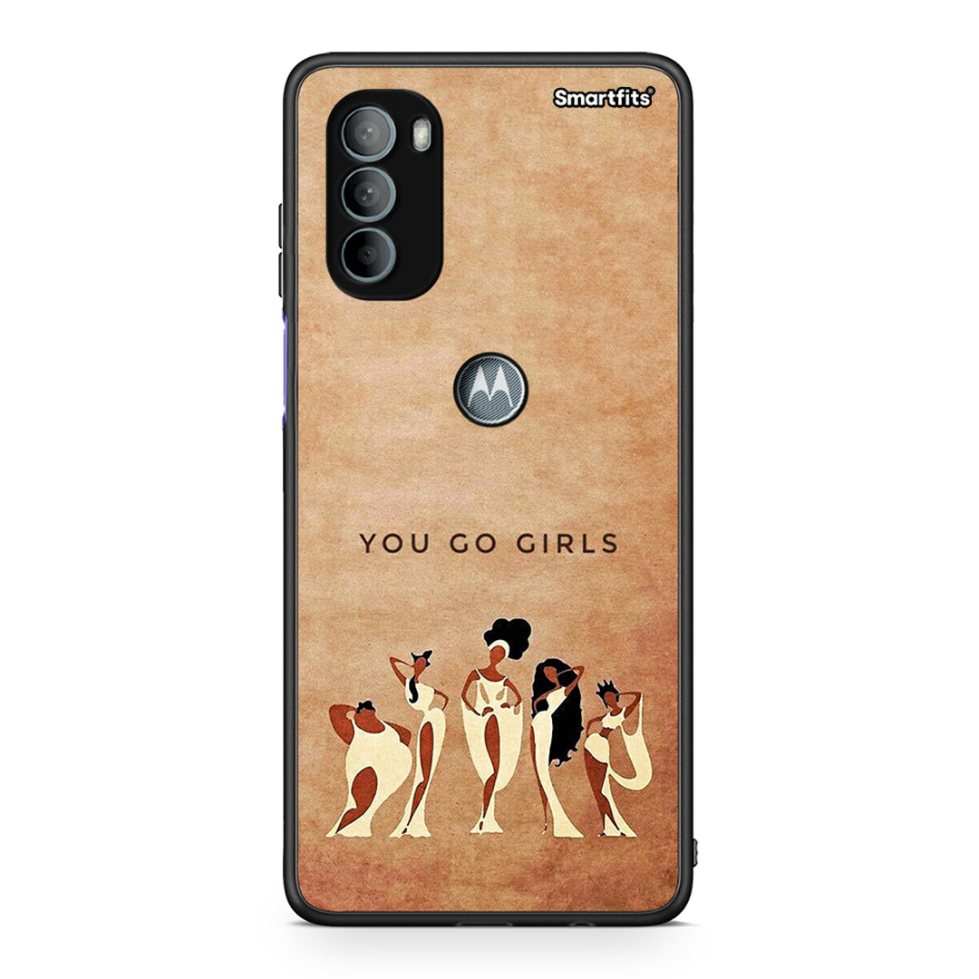 Motorola Moto G31 You Go Girl θήκη από τη Smartfits με σχέδιο στο πίσω μέρος και μαύρο περίβλημα | Smartphone case with colorful back and black bezels by Smartfits