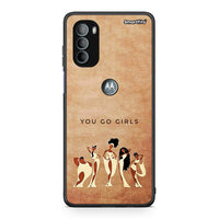 Thumbnail for Motorola Moto G31 You Go Girl θήκη από τη Smartfits με σχέδιο στο πίσω μέρος και μαύρο περίβλημα | Smartphone case with colorful back and black bezels by Smartfits