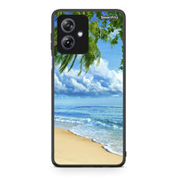 Thumbnail for Motorola Moto G54 Beautiful Beach θήκη από τη Smartfits με σχέδιο στο πίσω μέρος και μαύρο περίβλημα | Smartphone case with colorful back and black bezels by Smartfits