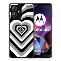 Thumbnail for Θήκη Motorola Moto G54 Black Hearts από τη Smartfits με σχέδιο στο πίσω μέρος και μαύρο περίβλημα | Motorola Moto G54 Black Hearts case with colorful back and black bezels