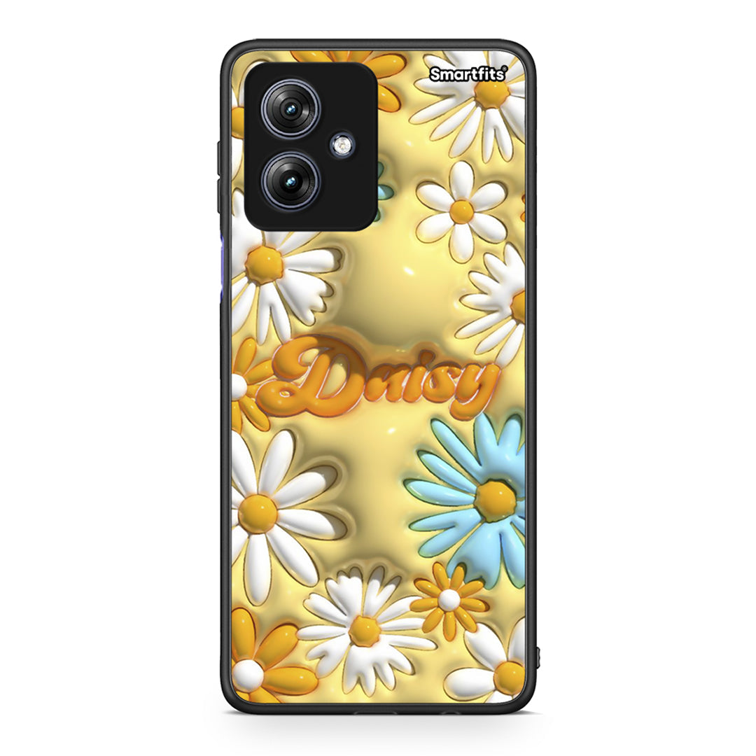 Motorola Moto G54 Bubble Daisies θήκη από τη Smartfits με σχέδιο στο πίσω μέρος και μαύρο περίβλημα | Smartphone case with colorful back and black bezels by Smartfits