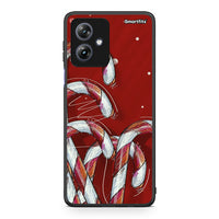 Thumbnail for Motorola Moto G54 Candy Cane θήκη από τη Smartfits με σχέδιο στο πίσω μέρος και μαύρο περίβλημα | Smartphone case with colorful back and black bezels by Smartfits