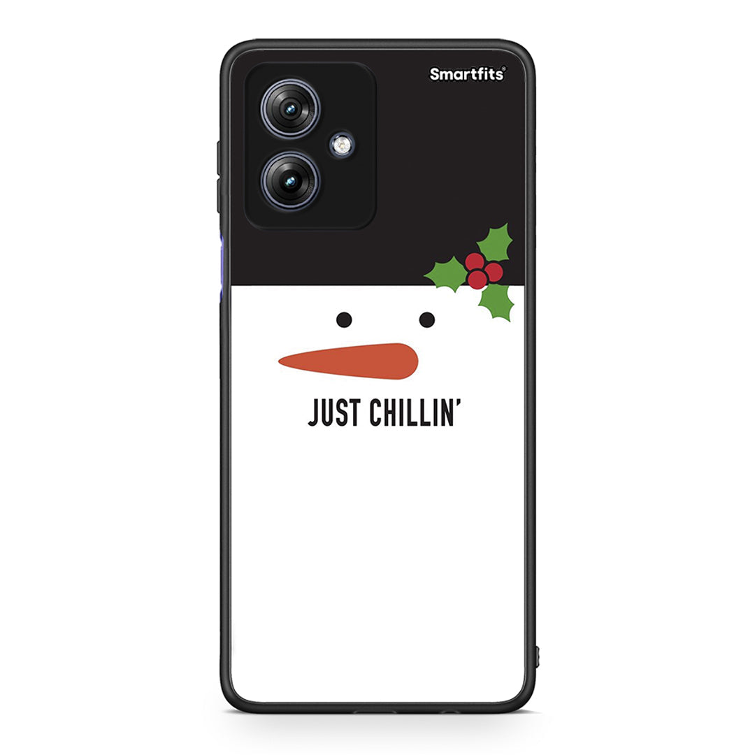 Motorola Moto G54 Christmas Chillin θήκη από τη Smartfits με σχέδιο στο πίσω μέρος και μαύρο περίβλημα | Smartphone case with colorful back and black bezels by Smartfits