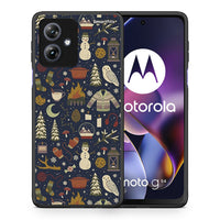 Thumbnail for Θήκη Motorola Moto G54 Christmas Elements από τη Smartfits με σχέδιο στο πίσω μέρος και μαύρο περίβλημα | Motorola Moto G54 Christmas Elements case with colorful back and black bezels