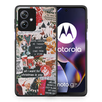 Thumbnail for Θήκη Motorola Moto G54 Christmas Happiness από τη Smartfits με σχέδιο στο πίσω μέρος και μαύρο περίβλημα | Motorola Moto G54 Christmas Happiness case with colorful back and black bezels