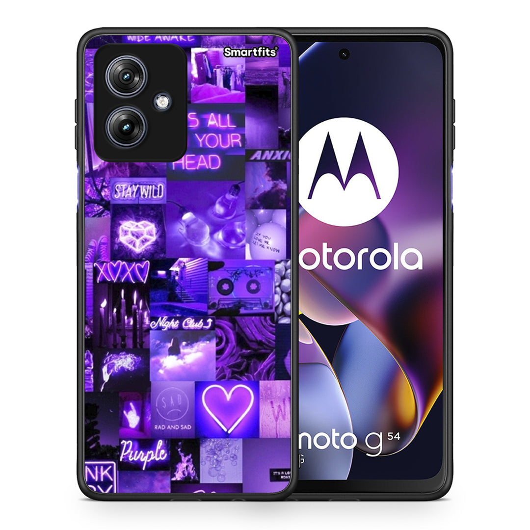Collage Stay Wild - Motorola Moto G54 θήκη