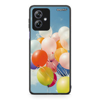 Thumbnail for Motorola Moto G54 Colorful Balloons θήκη από τη Smartfits με σχέδιο στο πίσω μέρος και μαύρο περίβλημα | Smartphone case with colorful back and black bezels by Smartfits