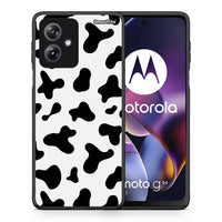Thumbnail for Θήκη Motorola Moto G54 Cow Print από τη Smartfits με σχέδιο στο πίσω μέρος και μαύρο περίβλημα | Motorola Moto G54 Cow Print case with colorful back and black bezels