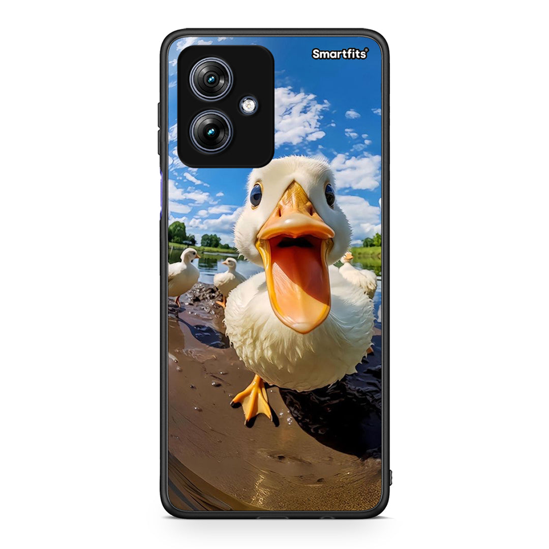 Motorola Moto G54 Duck Face θήκη από τη Smartfits με σχέδιο στο πίσω μέρος και μαύρο περίβλημα | Smartphone case with colorful back and black bezels by Smartfits