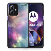 Thumbnail for Θήκη Motorola Moto G54 Rainbow Galaxy από τη Smartfits με σχέδιο στο πίσω μέρος και μαύρο περίβλημα | Motorola Moto G54 Rainbow Galaxy case with colorful back and black bezels