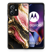 Thumbnail for Θήκη Motorola Moto G54 Glamorous Pink Marble από τη Smartfits με σχέδιο στο πίσω μέρος και μαύρο περίβλημα | Motorola Moto G54 Glamorous Pink Marble case with colorful back and black bezels