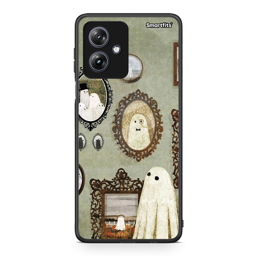 Motorola Moto G54 Halloween Ghost Season Θήκη από τη Smartfits με σχέδιο στο πίσω μέρος και μαύρο περίβλημα | Smartphone case with colorful back and black bezels by Smartfits