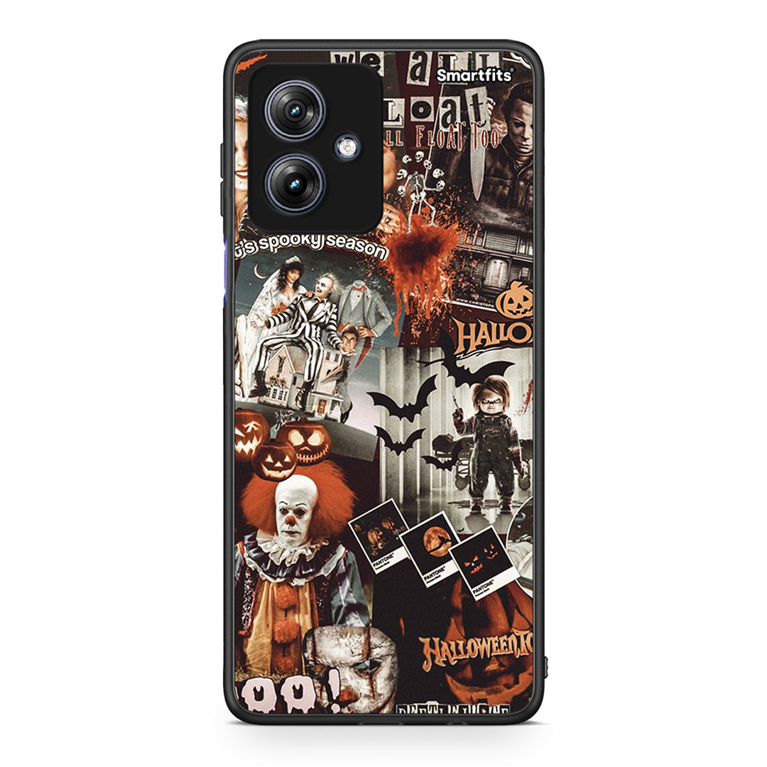 Motorola Moto G54 Halloween Spooky Season Θήκη από τη Smartfits με σχέδιο στο πίσω μέρος και μαύρο περίβλημα | Smartphone case with colorful back and black bezels by Smartfits