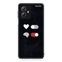 Thumbnail for Motorola Moto G54 Heart Vs Brain Θήκη Αγίου Βαλεντίνου από τη Smartfits με σχέδιο στο πίσω μέρος και μαύρο περίβλημα | Smartphone case with colorful back and black bezels by Smartfits